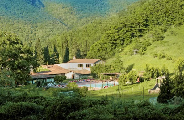 Pohled na italské kopce v Umbrii