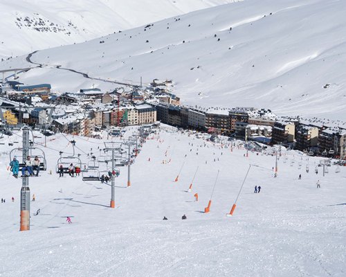 Pohled na sjezdovky v Andoře